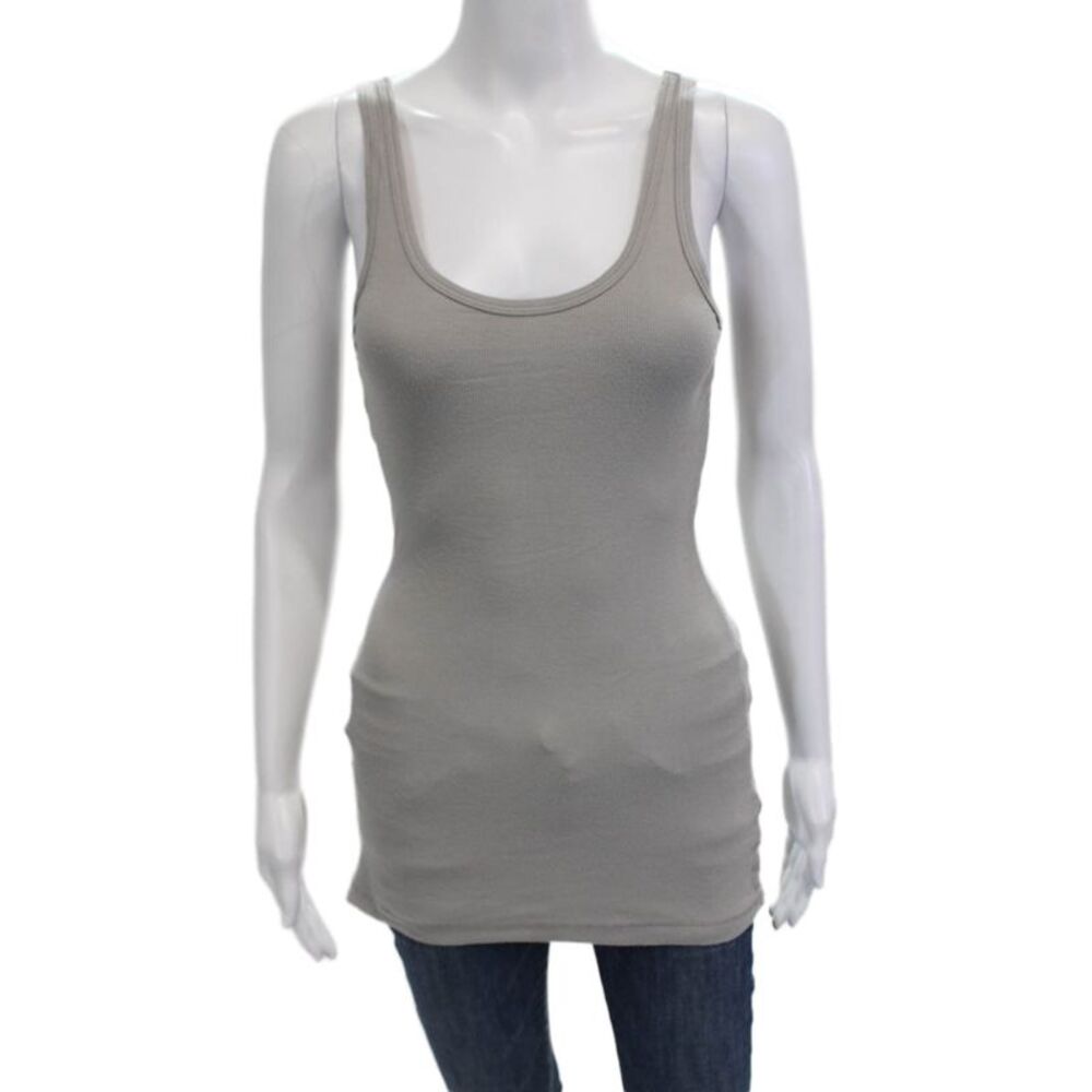 Crown Jewel Womens Basic Camisole Gray Sleeveless Size M